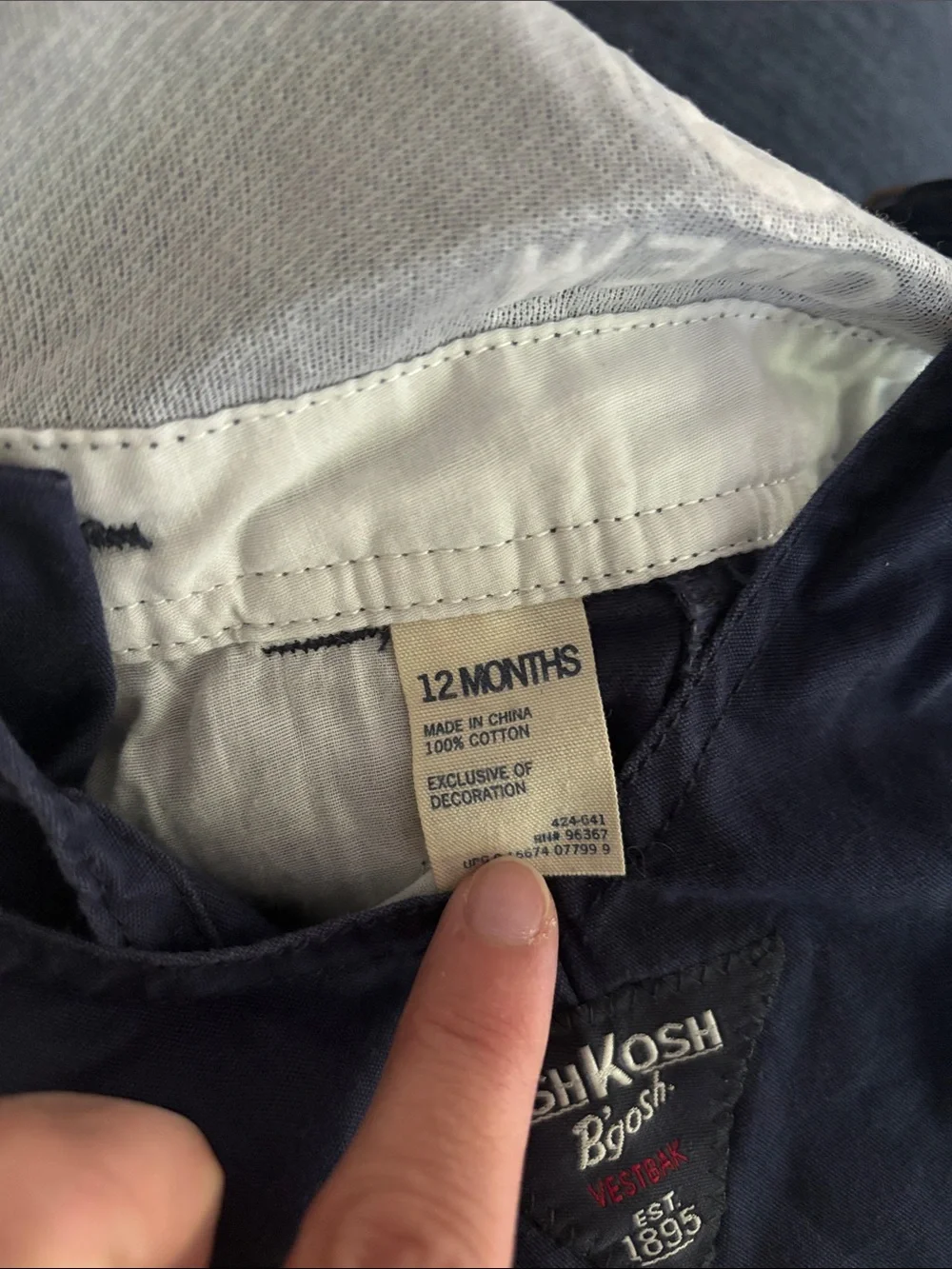 Oshkosh B’Gosh “Engineer’s Crew” baby overalls